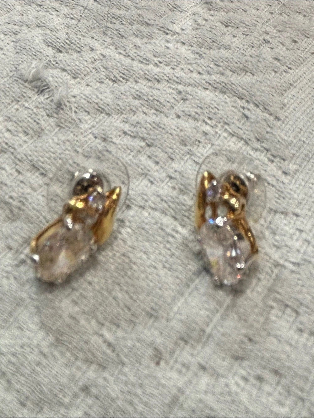 Gold-Tone Crystal Drop Earrings